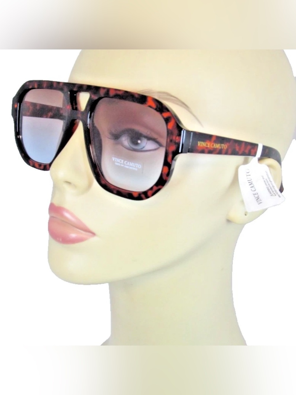 VINCE CAMUTO Tortoise Shell oversized Aviator Sunglasses VC1182-TS MSRP $65